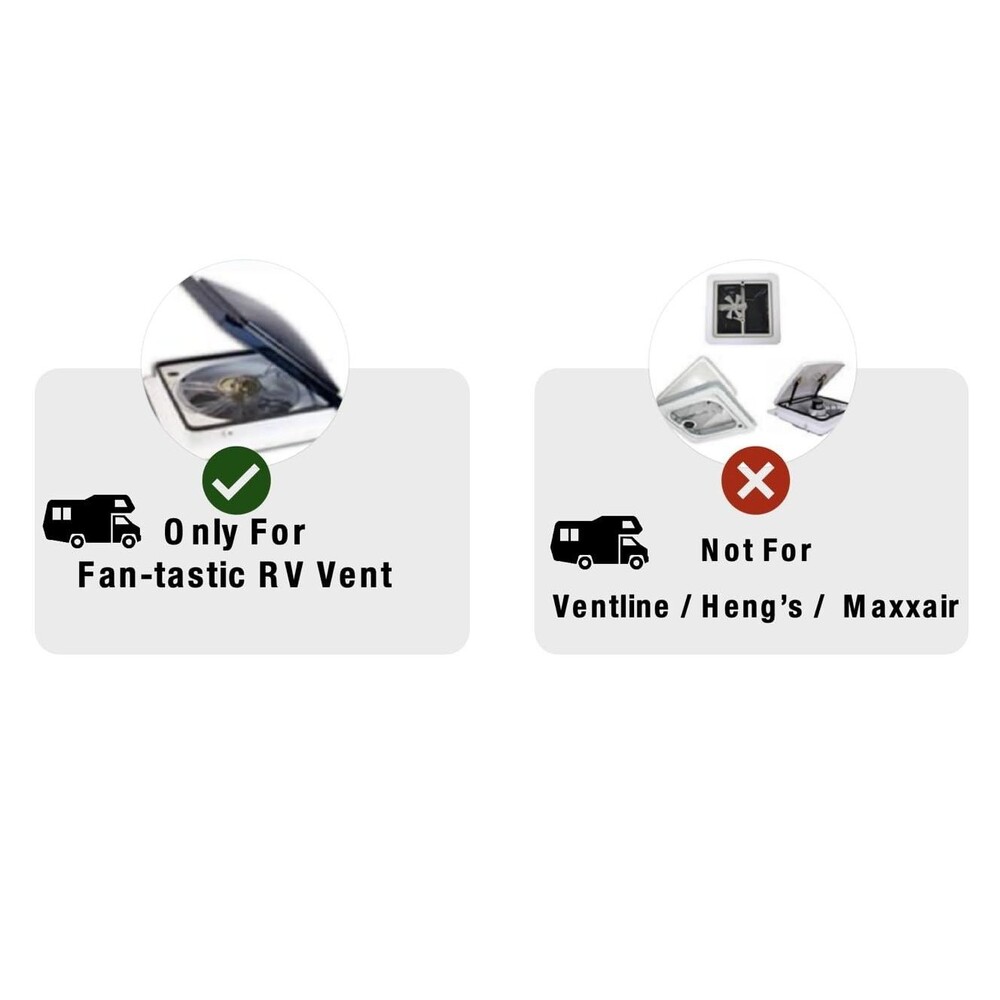 RV Vent Motor Replacement Kit – 12” Fan Blade, 1200 CFM Motor Assembly with Scre